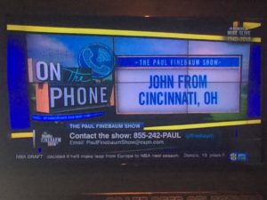 TV Screen "John from Cincinnati, Ohio"